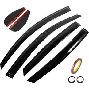 PSLER 4PCS Side Window Deflectors for Honda Civic Sedan 2006-2011 4PCS Car Tape-on Window Visor for Civic DX, DX-G, EX, EX-L, EXS, GX, Hybrid, LX 2006 2007 2008 2009 2010 2011 Accesorios