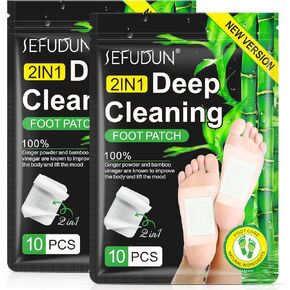 10PCS Foot Pads, Ginger Powder Bamboo Vinegar Foot Patches for Foot Care, Natural Cleansing Foot Pads, Adhesive 10 Count (Pack of 1)