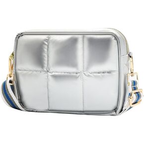 NAARIIAN Quilted Crossbody Bag for Women Puffer shoulder bag Guitar strap padded handbag designer trendy dupes soft purse