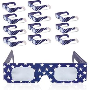 Eclipse Glasses, 10 Pack ISO 12312-2:2015(E) & CE Certified Paper Solar Eclipse Glasses, Safety Solar Eclipse Viewing, Direct Sun Observation，AAS Recommended List