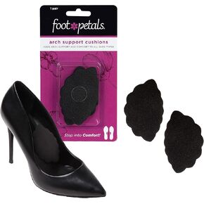 Foot Petals Arch Support Cushion, Arch Comfort, Reduce Foot Fatigue, Women's Heels, Pumps, Boots, Wedges, Flats, Sandals