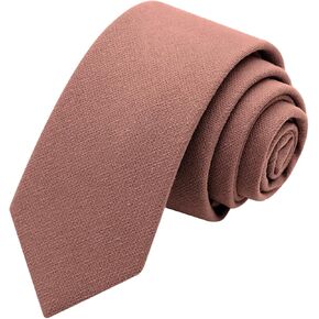 Skinny Ties for Men 2.56'' Mens Ties Solid Color Cotton Necktie for T-Shirt Suit Wedding Business Party Graduation
