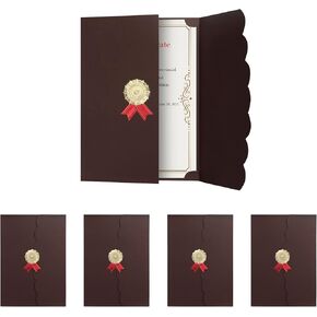 5Pcs Certificate Holders Diploma Covers A4 Letter Size Graduation Certificate Covers Navy Blue Red Diploma Document Holders for Diplomas Awards Certifications Employee Appreciation 8.5 x 11