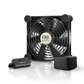 AC Infinity MULTIFAN S3-P، مروحة هادئة تعمل بالتيار المتردد مقاس 120 مم مع التحكم في السرعة، معتمدة من UL لتبريد مكونات جهاز الاستقبال DVR Playstation Xbox