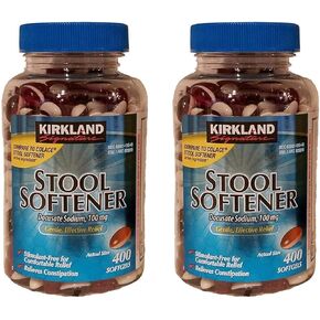 Kirkland Signature Stool Softener 100mg, 400 Softgels (2 Pack)