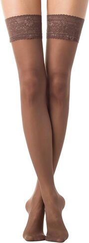 Conte Semi Opaque Thigh Highs Self-Supported Stockings Silicone Lace Top Stay Ups Class 40 Den in Saudi Arabia