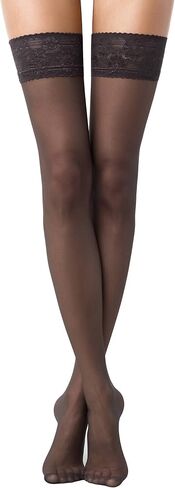 Conte Semi Opaque Thigh Highs Self-Supported Stockings Silicone Lace Top Stay Ups Class 40 Den in Saudi Arabia
