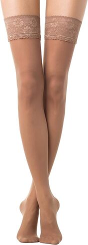 Conte Semi Opaque Thigh Highs Self-Supported Stockings Silicone Lace Top Stay Ups Class 40 Den in Saudi Arabia
