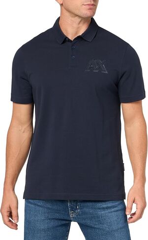 Armani Exchange Men's Regular Fit Shiney Logo Polo in Saudi Arabia