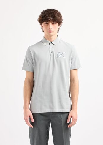 Armani Exchange Men's Regular Fit Shiney Logo Polo in Saudi Arabia