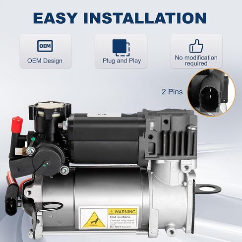 Air Suspension Compressor Pump 1643201204 Compatible with 2007-2012 Mercedes Benz GL450 GL550 ML320 ML350 ML450 ML500 ML550 ML63 AMG in Saudi Arabia