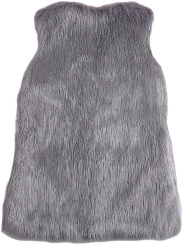 Men's Autumn Winter Sleeveless Faux Fur Vest Coat Faux Fox Fur Jacket Outwear in Saudi Arabia