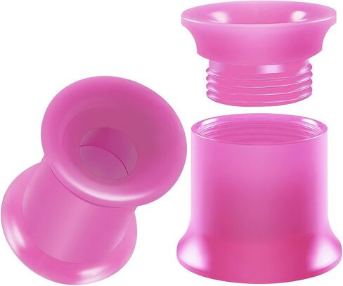 Pair of Acrylic Pink Double Flared Piercing Jewelry Ear Tunnel Earring Lobe Stretcher in Saudi Arabia