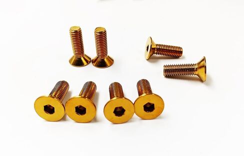 10pcs Countersunk Hexagon Socket Screw Dress Up Bolts Premium 304 Stainless Steel Screws Rust-Proof Bolts Cover Bolt Mechanical Fastener Kits (blueing, M4*12mm) in Kuwait