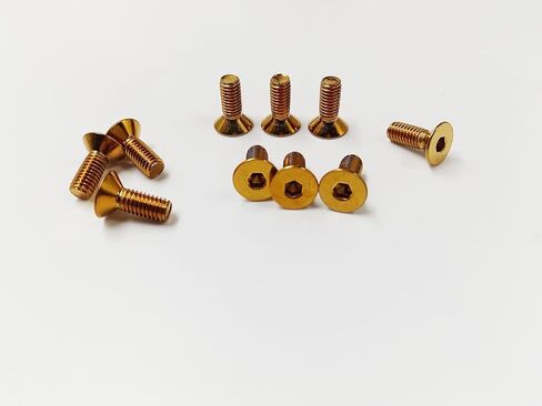10pcs Countersunk Hexagon Socket Screw Dress Up Bolts Premium 304 Stainless Steel Screws Rust-Proof Bolts Cover Bolt Mechanical Fastener Kits (blueing, M4*12mm) in Saudi Arabia