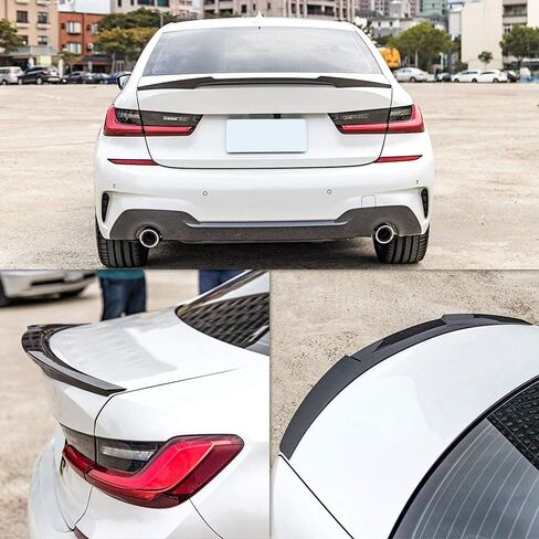 AeroBon Real Carbon Fiber Trunk Spoiler Compatible with 2019-2024 BMW 3-Series G20 Sedan G80 M3 (H Style) in Saudi Arabia