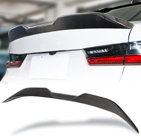 AeroBon Real Carbon Fiber Trunk Trunk متوافق مع 2019-2024 BMW 3-Series G20 Sedan G80 M3 (H Style) in Kuwait