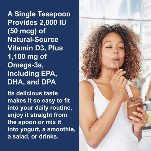 Carlson - Super D Omega-3، زيت كبد سمك القد النرويجي القطبي الشمالي، 2000 وحدة دولية (50 ميكروجرام) فيتامين د3، 1100 مجم أوميجا 3، سائل زيت السمك الشمالي من مصادر مستدامة، ليمون، 250 مل in Kuwait