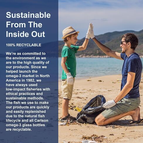 Carlson - Super D Omega-3، زيت كبد سمك القد النرويجي القطبي الشمالي، 2000 وحدة دولية (50 ميكروجرام) فيتامين د3، 1100 مجم أوميجا 3، سائل زيت السمك الشمالي من مصادر مستدامة، ليمون، 250 مل in Kuwait