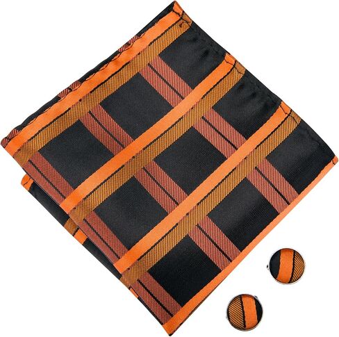 Barry.Wang Bow Ties for Men Solid Color Plaid Pre-tie Tuxedo Bowtie Set with Handkerchief Cufflinks Wedding Party in Saudi Arabia