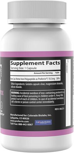 Proferrin Clear 30ct | US Made heme Iron for high Absorption, Easy on GI Tract | Natural, NSF Certified, dye Free in Saudi Arabia