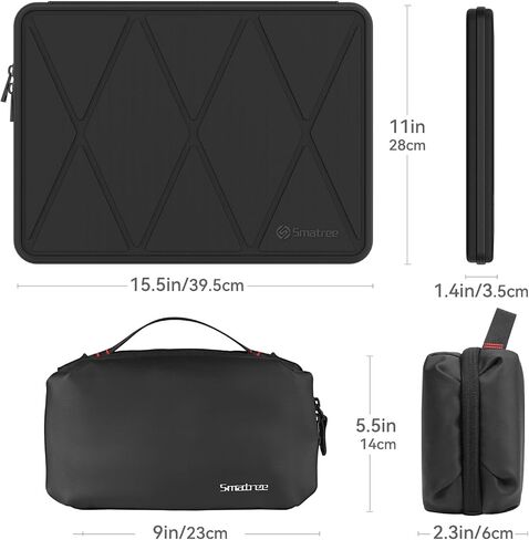 Smatree iPad Hard Shell Case for 12.7inch Lenovo Yoga Tab Plus 2025, 13inch New iPad Pro/Air 2024 with Magic Keyboard, 12.9inch iPad Pro 2021 5th/2020 4th/2018 3rd, 12.9inch Tablet Carry Case, Black in Saudi Arabia