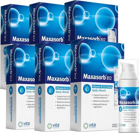 Vitamin B12 Cream Methyl B-12, Methylcobalamin B12 1000 mcg Energy, Health & Vibrant Skin, Powerful Topical B12 Skin Cream - Helps with Eczema & Psoriasis.Energy Like B12 Patch in Saudi Arabia