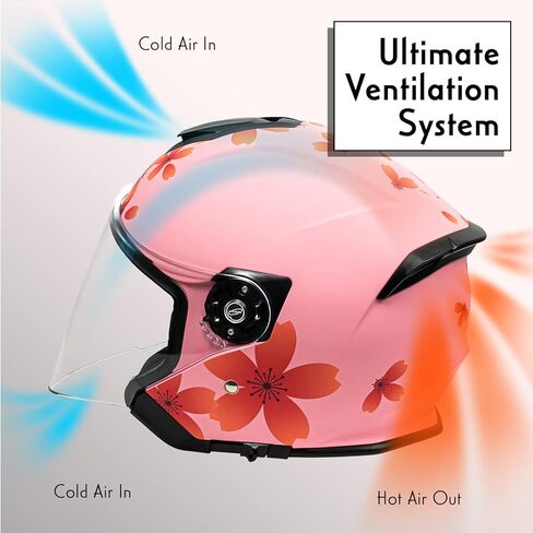 VCAN V88 3/4 Open Face Motorcycle Scooter Helmet ECE & DOT Approved in Kuwait