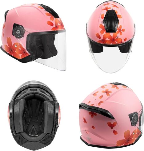 VCAN V88 3/4 Open Face Motorcycle Scooter Helmet ECE & DOT Approved in Kuwait
