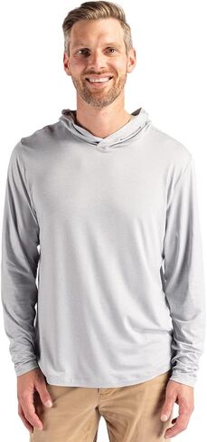 Cutter & Buck Coastline Epic Comfort Eco Recycled Mens Hooded Shirt in Saudi Arabia