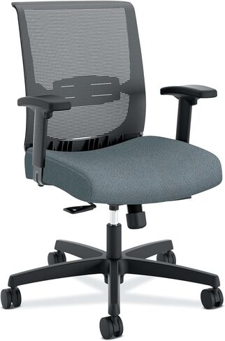 HON Convergence Ergonomic Office Chair Back Support Mesh Computer Chair - Home Office Desk Chairs with Adjustable Arms, Lumbar Support, Rolling Swivel Wheels, Comfortable Synchro-Tilt Recline - Navy in Saudi Arabia