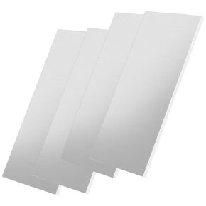 4 PCS 6061 Aluminum Sheet, 6 x 12 x 1/4 Inch Aluminum Plate, Metal Aluminum Sheet with Double-Sided Films for Construction, Electronics, Aviation, Transportation