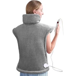 Heating Pad for Back Pain Relief, 24"x33" Large Weighted Heating Pad for Neck and Shoulders, Birthday Gifts for Women Men Mom Dad, Fast-Heating with 10 Settings, Auto Shut-Off, Washable