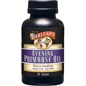 Barlean's Borage Oil Capsules, 1000mg Cold Pressed Pure Borage Seed Oil GLA Supplement, Omega 6 for Healthy Skin Joints and Bones and Brain Function, Non-GMO and PA Safe, 60 Count