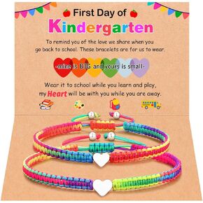 Rainbow Bracelets for Back to School Mommy and Me Mom Daughter Kindergarten Preschool Gifts