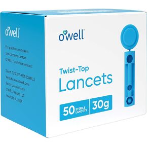 Twist Top Lancets for Diabetes Testing, 26 Gauge Diabetic Lancets for Blood Testing, Glucose and Keto Testing – Sterile Lancets Fits Most Lancing Devices - 26g Blood Sugar Lancets (100ct)