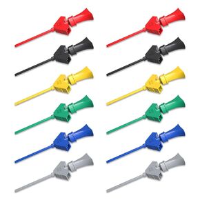 Goupchn SMD IC Test Hook Clip 12PCS 6 Colors for Logic Analyzer, Electronic Testing