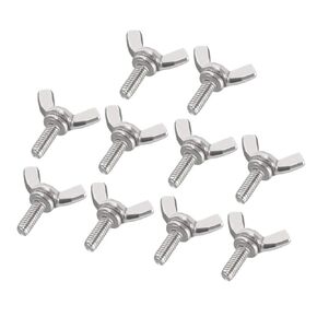 uxcell Wingbolt Butterfly Wing Thumb Hand Screws Bolts M4x10mm 0.7mm Pitch Carbon Steel 10pcs