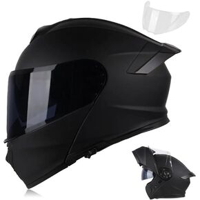 Uchoose Flip Up Full Face Modular Motorcycle Helmet for Adults Cascos para Motos Street Bike Motocross Helmet DOT Approved Dual Visor