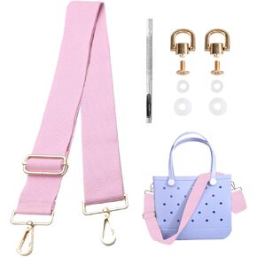 Fashion Canvas Bag Strap for Bogg Bag Accessories, 2" Width 28-52" Length Adjustable Canvas Strap for Beach Bag