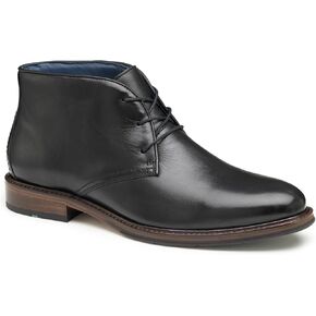 أحذية Chukka للرجال من Johnston & Murphy XC Flex Raleigh - أحذية كاجوال للرجال، حذاء جلدي محبب بالكامل، شبكة ماصة للرطوبة، وسادة قدم مزدوجة الكثافة مبطنة قابلة للإزالة