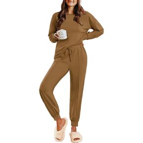 Ekouaer Lounge Sets for Women 2 Piece Jogger Pajama Long Sleeve Pants Loungewear Sweatsuits Casual Matching Outfits