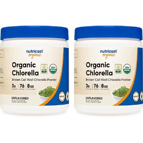 Nutricost Organic Chlorella Powder 16oz (1LB) - 3g Per Serving