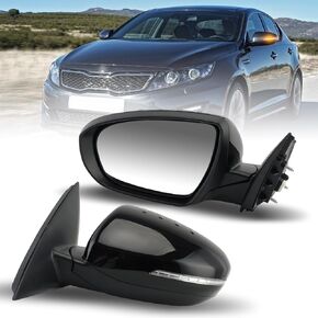 For Kia Optima 2011 2012 2013 Power With Turn Signal Side Door View Mirror Passenger Right（White）