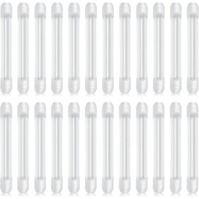 Frienda 12 Pairs Silicone Eyeglass Ear Cushions Eyeglass Pads Anti Slip Glasses Ear Hook Eyeglass Strap Holder for Reading Glasses (Black, White)
