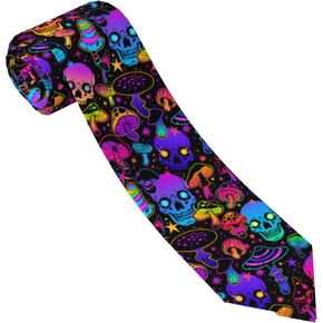 Ties for Men Funny Neckties Polyester Textile Soft Neck Ties for Weddings Party Valentine's Day