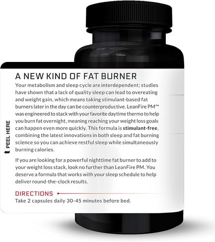 حبوب إنقاص الوزن LeanFire PM للنساء والرجال، حارق الدهون وحبوب إنقاص الوزن طوال الليل لحرق الدهون، وتعزيز عملية التمثيل الغذائي، وتحسين النوم، تركيبة قوية للحصول على نتائج مذهلة، 60 كبسولة in Kuwait