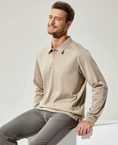 قمصان بولو MIER للرجال سريعة الجفاف من البوليستر، قمصان بياقة كاجوال بأكمام قصيرة، ماصة للرطوبة، حماية من الشمس in Kuwait