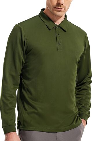 MIER Men's Quick Dry Polo Shirts Polyester Casual Collared Shirts Short Sleeve, Moisture-Wicking, Sun Protection in Saudi Arabia