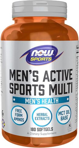 NOW Sports Nutrition, مكمل غذائي إكستريم سبورتس متعدد للرجال مع أحماض أمينية حرة الشكل، ZMA®، تريبولوس، زيت MCT، ومستخلصات عشبية، 90 كبسولة هلامية in Kuwait
